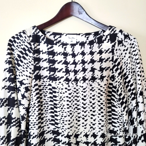 RICHARD ALLAN x H&M Houndstooth Mini Sheath Dress Boatneck Size 0 - Picture 7 of 11